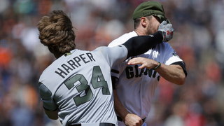 MLB Suspends Bryce Harper And Hunter Strickland For Entertaining Brawl